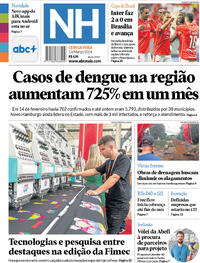 Capa do jornal Jornal NH 14/03/2024