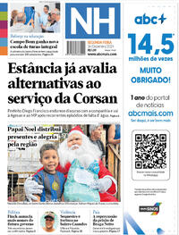 Capa do jornal Jornal NH 16/12/2024