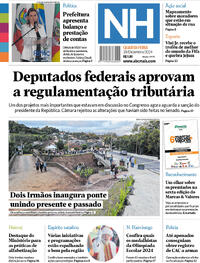 Capa do jornal Jornal NH 18/12/2024