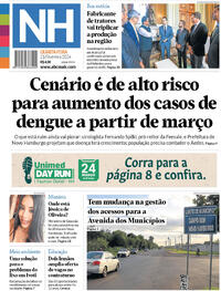 Capa do jornal Jornal NH 21/02/2024