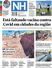 Capa do jornal Jornal NH 22/04/2024