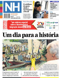 Capa do jornal Jornal NH 25/07/2024