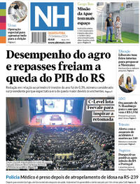 Capa do jornal Jornal NH 25/09/2024
