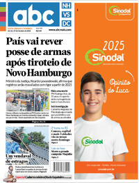 Capa do jornal Jornal NH 25/10/2024