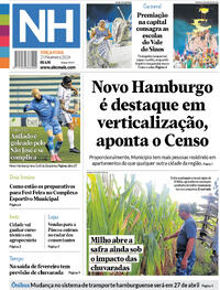 Capa do jornal Jornal NH 27/02/2024