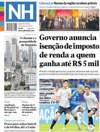 Capa do jornal Jornal NH 28/11/2024