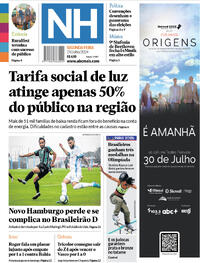 Capa do jornal Jornal NH 29/07/2024
