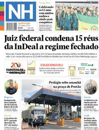 Capa do jornal Jornal NH 31/01/2024