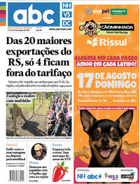 Capa do jornal Jornal NH 01/08/2025