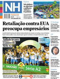 Capa do jornal Jornal NH 01/09/2025