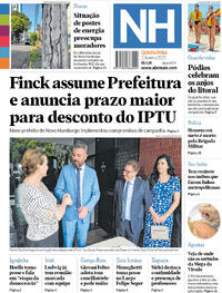 Capa do jornal Jornal NH 02/01/2025