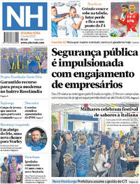 Capa do jornal Jornal NH 02/06/2025