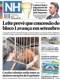Capa do jornal Jornal NH 02/09/2025
