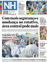 Capa do jornal Jornal NH 08/09/2025