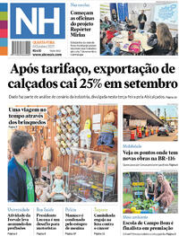 Capa do jornal Jornal NH 08/10/2025