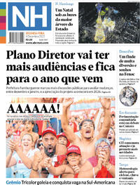 Capa do jornal Jornal NH 08/12/2025