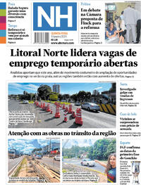 Capa do jornal Jornal NH 09/01/2025