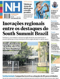 Capa do jornal Jornal NH 09/04/2025