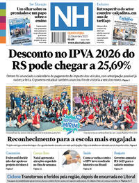 Capa do jornal Jornal NH 11/12/2025