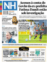 Capa do jornal Jornal NH 13/03/2025
