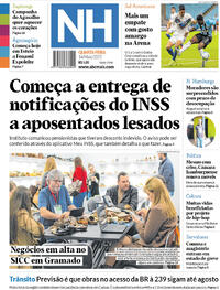 Capa do jornal Jornal NH 14/05/2025
