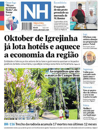 Capa do jornal Jornal NH 14/10/2025