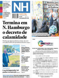 Capa do jornal Jornal NH 15/10/2025
