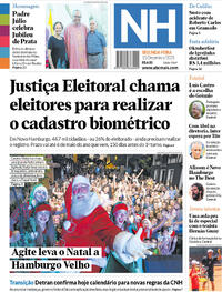 Capa do jornal Jornal NH 15/12/2025