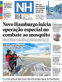 Capa do jornal Jornal NH 16/01/2025