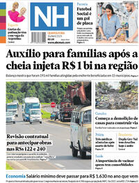 Capa do jornal Jornal NH 16/04/2025