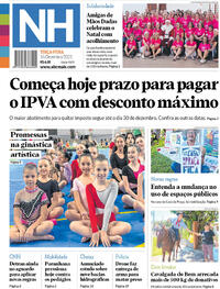 Capa do jornal Jornal NH 16/12/2025