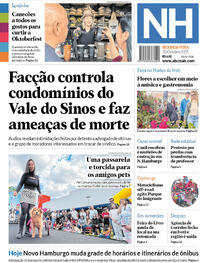 Capa do jornal Jornal NH 20/10/2025
