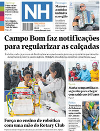 Capa do jornal Jornal NH 22/07/2025