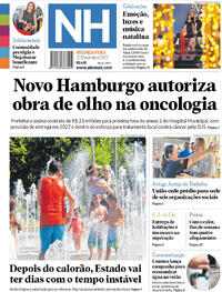 Capa do jornal Jornal NH 22/12/2025