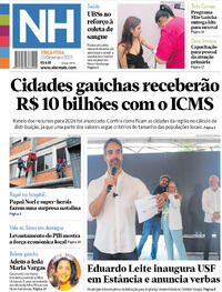 Capa do jornal Jornal NH 23/12/2025