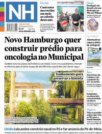 Capa do jornal Jornal NH 25/02/2025