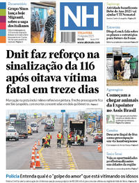 Capa do jornal Jornal NH 26/08/2025