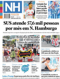 Capa do jornal Jornal NH 27/10/2025