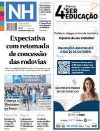 Capa do jornal Jornal NH 28/10/2025