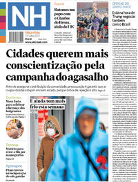 Capa do jornal Jornal NH 29/07/2025