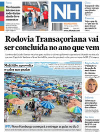 Capa do jornal Jornal NH 29/12/2025