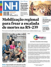 Capa do jornal Jornal NH 01/04/2026
