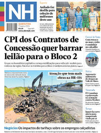 Capa do jornal Jornal NH 07/01/2026