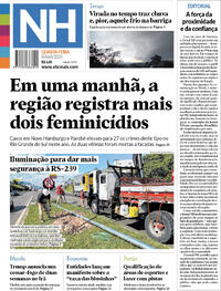 Capa do jornal Jornal NH 08/04/2026