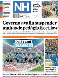 Capa do jornal Jornal NH 09/03/2026