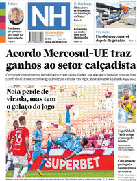 Capa do jornal Jornal NH 12/01/2026