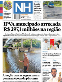 Capa do jornal Jornal NH 13/01/2026