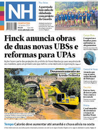 Capa do jornal Jornal NH 14/01/2026