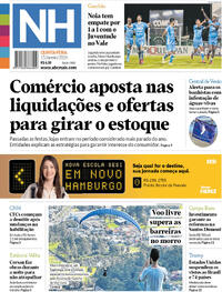 Capa do jornal Jornal NH 15/01/2026