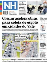 Capa do jornal Jornal NH 24/02/2026